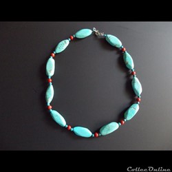 Turquoise et corail
