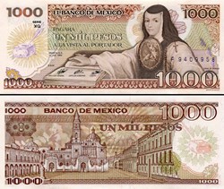MEXIQUE - PICK 085a.XQ - 1000 PESOS - 1985