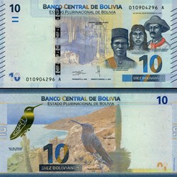 BOLIVIE - PICK 248 a - 10 BOLIVIANOS - 2018
