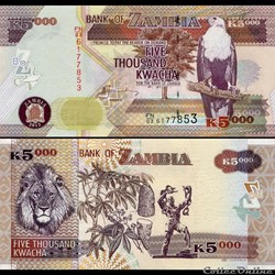 ZAMBIE - PICK 45 h - 5000 KWACHA - 2012