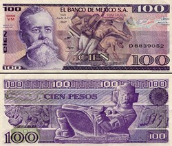 MEXIQUE - PICK 074c.VM - 100 PESOS - 1982