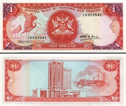 TRINIDAD ET TOBAGO - PICK 36b - 1 DOLLAR - 1985