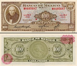 MEXIQUE - PICK 061g - 100 PESOS - 1972