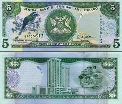 TRINIDAD ET TOBAGO - PICK 47a1 - 5 DOLLARS - 2006