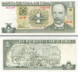 CUBA - PICK 128d - 1 PESO - 2009