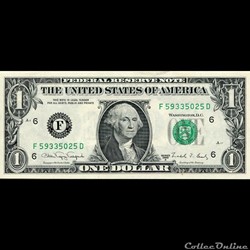 F- 1$ Federal Reserve Notes - Small Size 1988A Series
