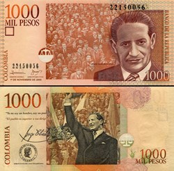 COLOMBIE - PICK 456 a - 1 000 PESOS  COLOMBIEN - 2005