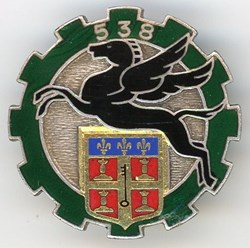 Insigne - Régiment du Train - 538° Groupement de Transport