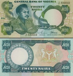 NIGERIA - PICK 26 h 2 -1 - 20 NAIRA - 2004