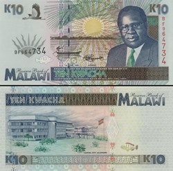MALAWI - PICK 31 - 10 KWACHA - 1995