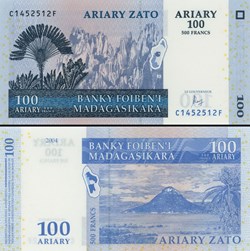 MADAGASCAR - PICK 086c - 100 ARIARY - 2004