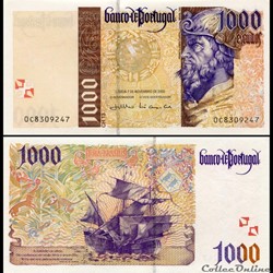 PORTUGAL - PICK 188 d 2 - 1000 ESCUDOS - 2000