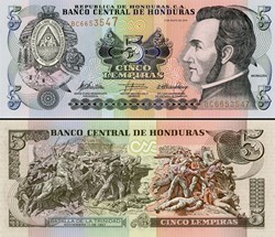 HONDURAS - Pick 91c - 5 LEMPIRAS - 2010