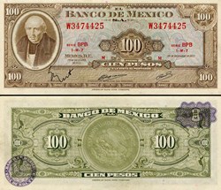 MEXIQUE - PICK 061h4 - 100 PESOS - 1972