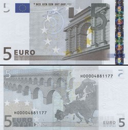 5 EUROS - SIGNATURE TRICHET - PICK 8 H - SLOVÉNIE