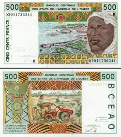 B.C.E.A.O - FRANCS CFA - BÉNIN - LETTRE B - 500 FRANCS - PICK 210 B n