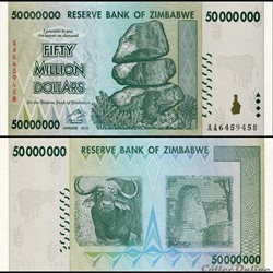 ZIMBABWE - PICK 079a - 50 000 000 Dollars - 2008