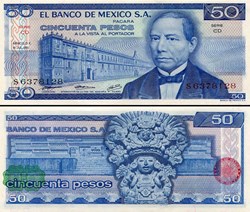 MEXIQUE - PICK 065aCD - 50 PESOS - 1973