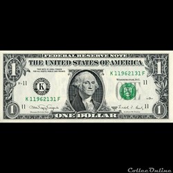 K- 1$ Federal Reserve Notes - Small Size 1988A Series