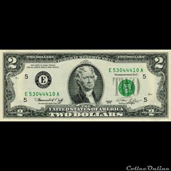 E- Richmond District - 2$ Federal Reserve Notes - Small Size 1976 Series