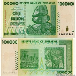 ZIMBABWE - PICK 083a - 1 000 000 000 Dollars - 2008