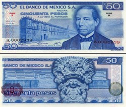 MEXIQUE - PICK 065aA - 50 PESOS - 1973