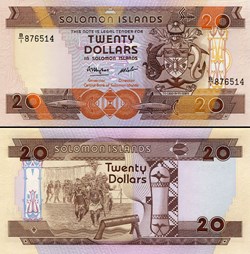 ILES SALOMON - PICK 16a - 20 DOLLARS - 1986