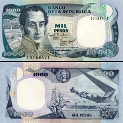 COLOMBIE - PICK 438 a5 - 1000 PESOS DE ORO COLOMBIEN - 1995