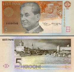 ESTONIE - PICK 76 a - 5 KROONI - 1994