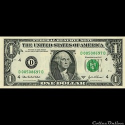 D- 1$ Federal Reserve Notes - Small Size 2003A Series