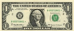 B- 1$ Federal Reserve Notes - Small Size 1999 Series