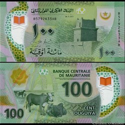 MAURITANIE - PICK 23a - 100 OUGUIYA - 2017