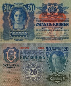 AUTRICHE - PICK 013 - 20 KRONEN - 1913