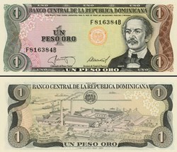 RÉPUBLIQUE DOMINICAINE - PICK 126b1  - 1 PESO DE ORO - 1988
