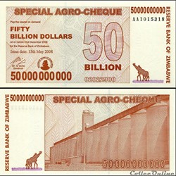ZIMBABWE - PICK 063a - 50 000 000 000 Dollars - 2008