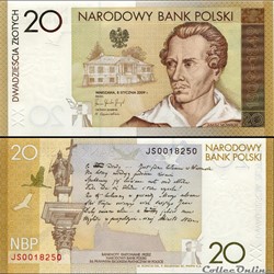 POLOGNE - PICK 180 - 20 ZLOTYCH - 2009