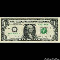 H- 1$ Federal Reserve Notes - Small Size 2013 Series