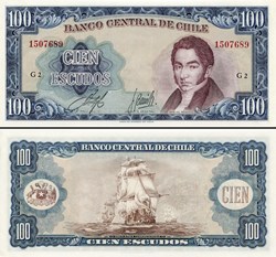 CHILI - PICK 141 a 2 - 100 ESCUDOS - 1962