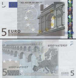 5 EUROS - SIGNATURE TRICHET - PICK 8 G - CHYPRE