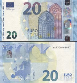 20 EUROS - SIGNATURE DRAGHI - PICK 22 Z - BELGIQUE