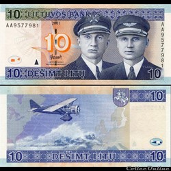 LITUANIE - PICK 65 - 10 LITU - 2001
