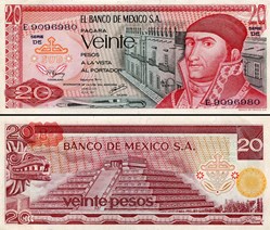 MEXIQUE - PICK 064d3 - 20 PESOS - 1977