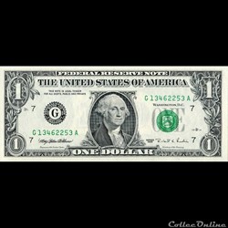 G- 1$ Federal Reserve Notes - Small Size 1995 Series