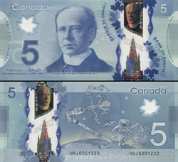 CANADA - PICK 106 a2 - 5 DOLLARS - 2013