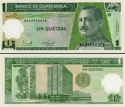 GUATEMALA - PICK 109 - 1 QUETZAL GUATÉMALTÈQUE