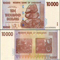 ZIMBABWE - PICK 072a - 10 000 Dollars - 2008