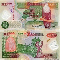 ZAMBIE - PICK 44 d - 1000 KWACHA - 2005