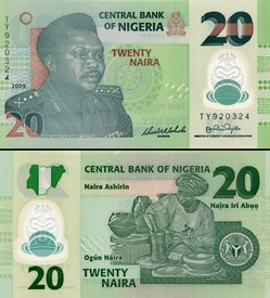 NIGERIA - PICK 34e1 - 20 NAIRA - 2009