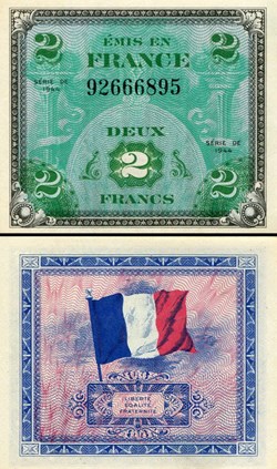 FRANCE -PICK 114 a - 2 FRANCS - 1944