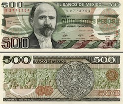 MEXIQUE - PICK 079b.DX - 500 PESOS - 1984